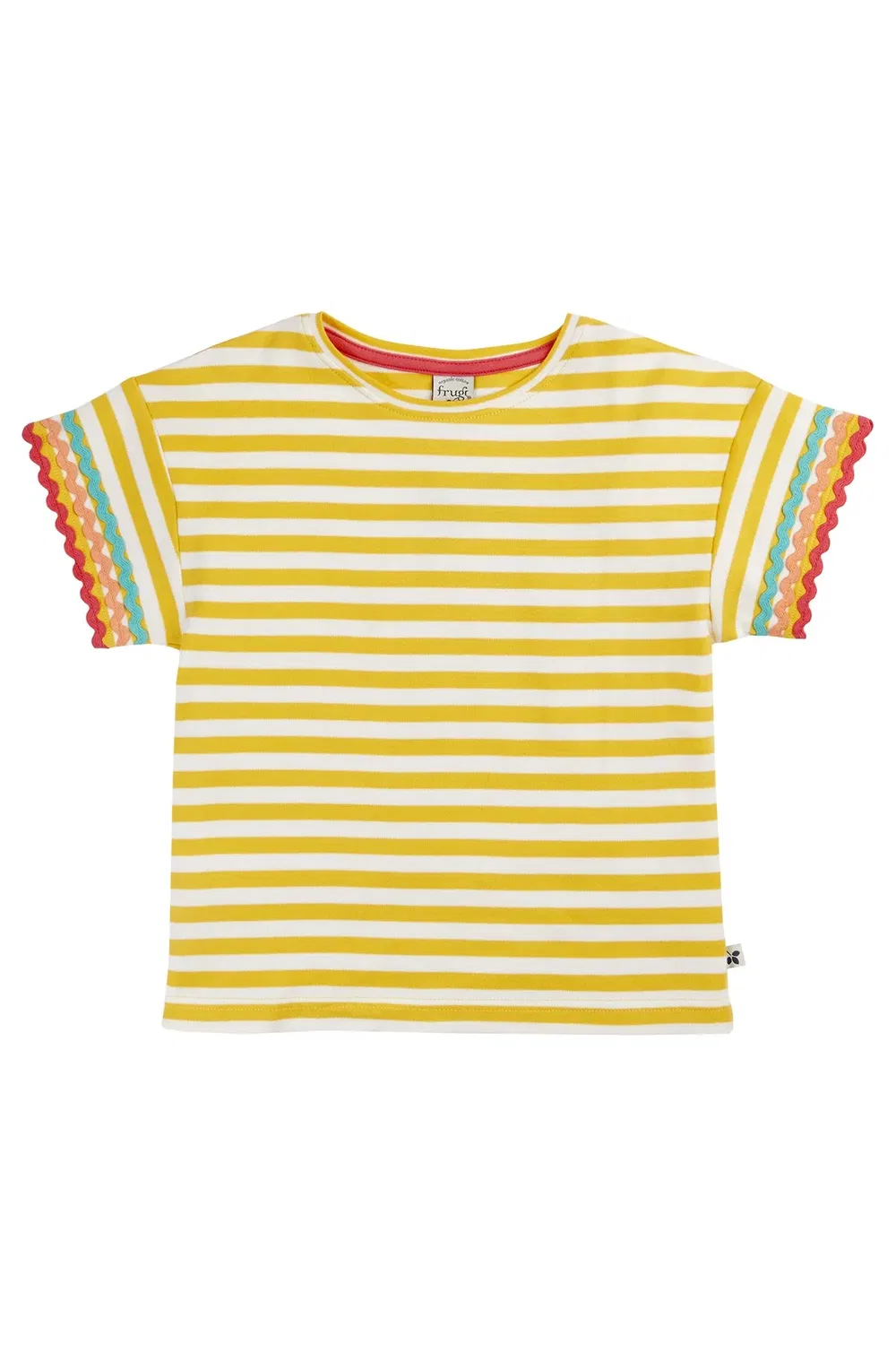 Детская футболка с рюшами Thea Ric Rac Frugi, Yellow