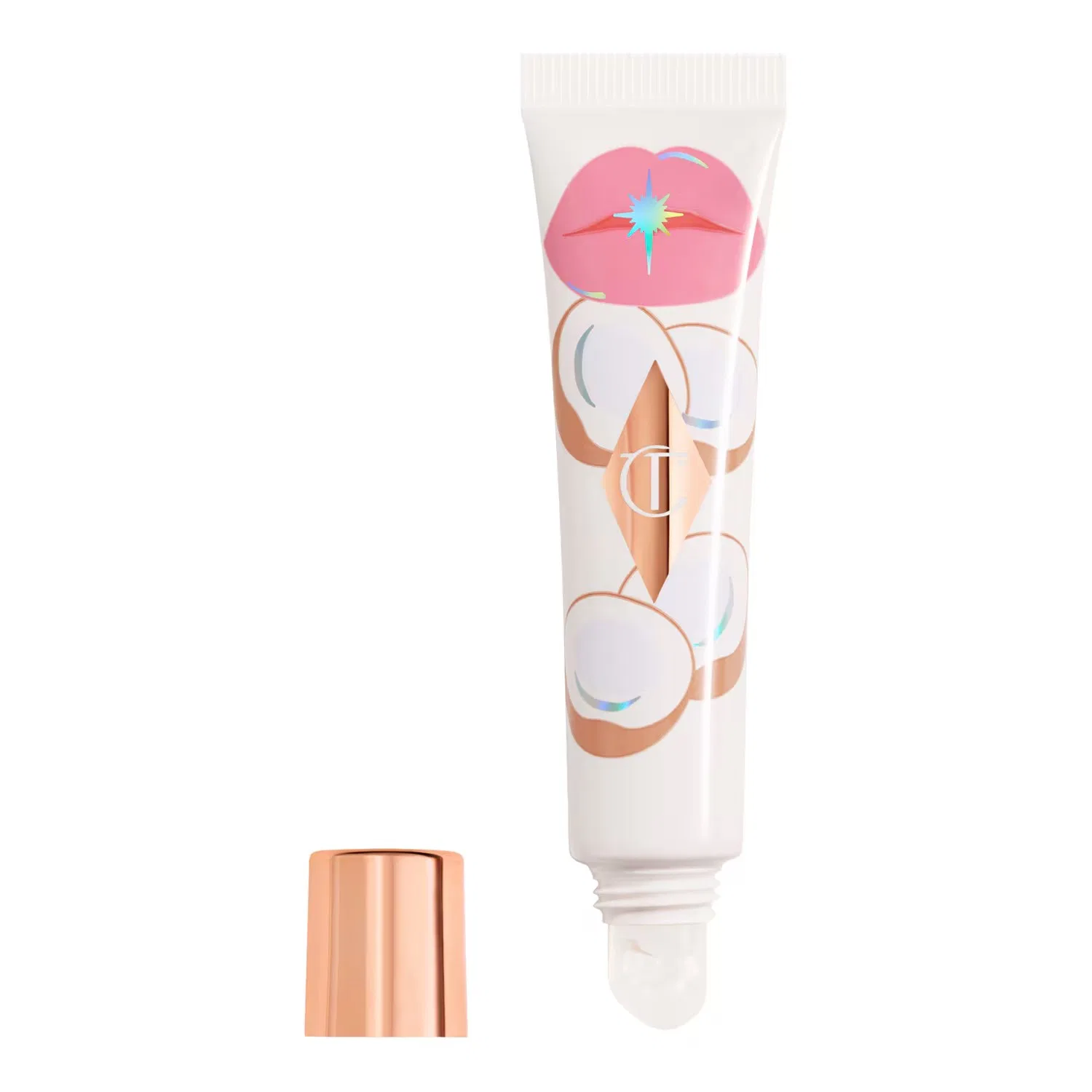 Масло для губ с эффектом сияния Juicylicious Pure Peach, CHARLOTTE TILBURY, 14 мл, Цвет Juicylicious Pure Peach — фото 3