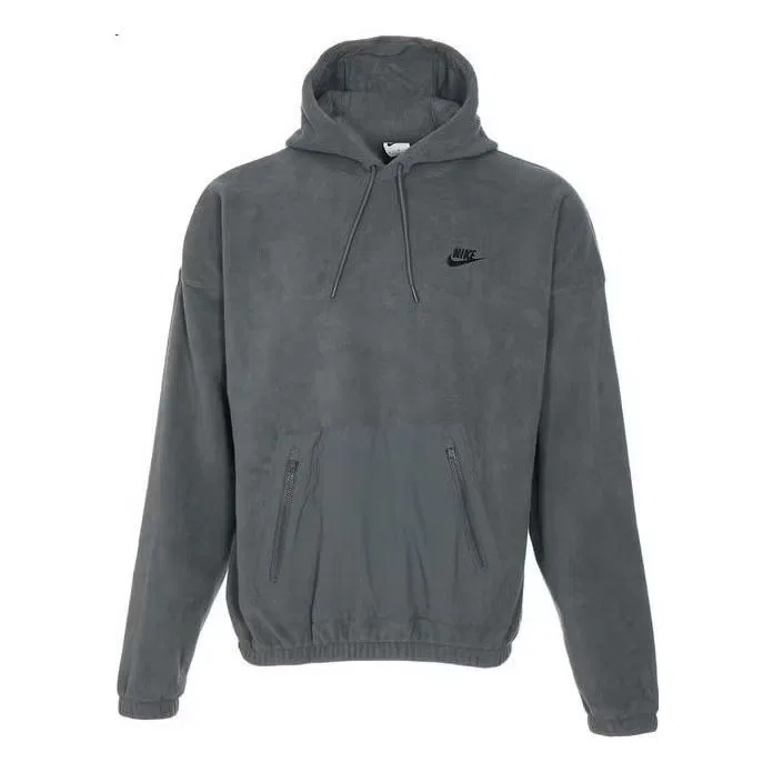 Худи с принтом Polar Fleece Pullover Nike, темно-серый