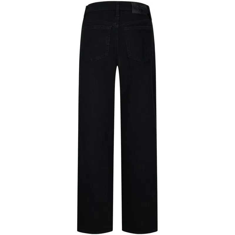 Женские джинсы с широкими штанинами, Calvin Klein, TZK-Denim Black — фото 3
