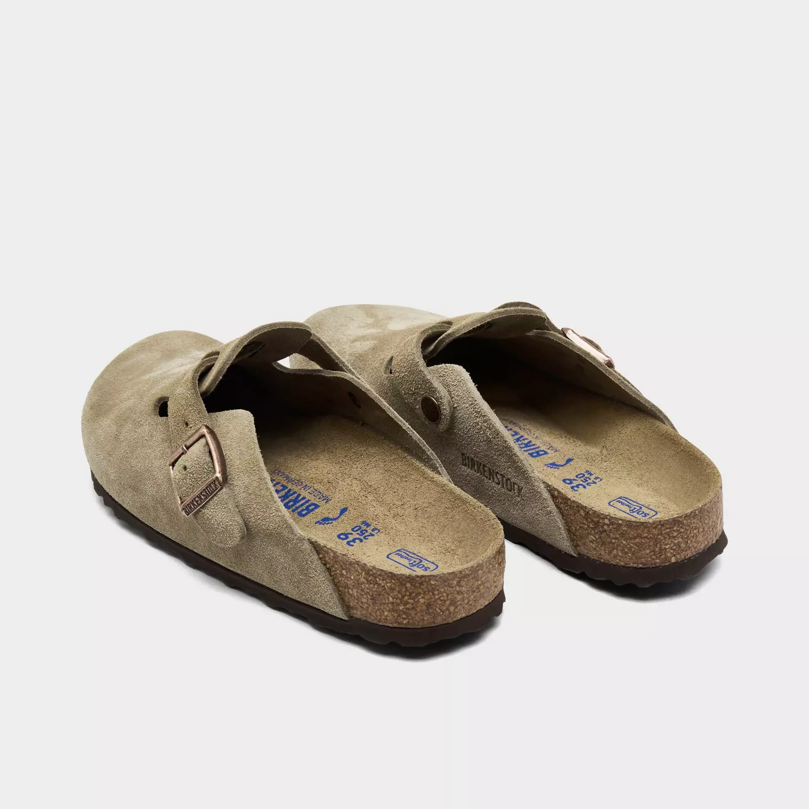 Birkenstock Сандалии с закрытым носком, нескользящие, унисекс, серо-коричневые — фото 4