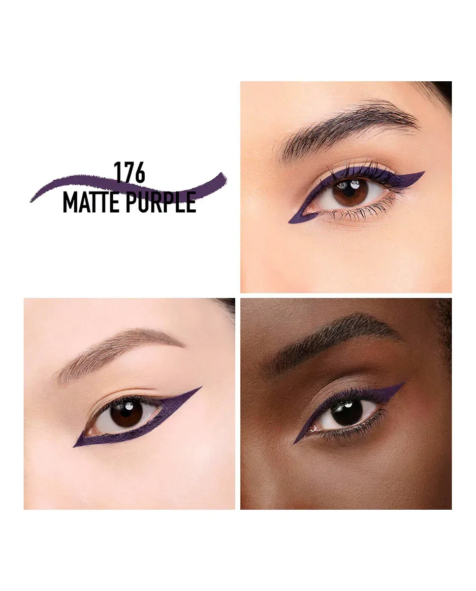 Водостойкая подводка для глаз - стойкость 24 ч - насыщенный цвет Dior, 176 Matte Purple — фото 2
