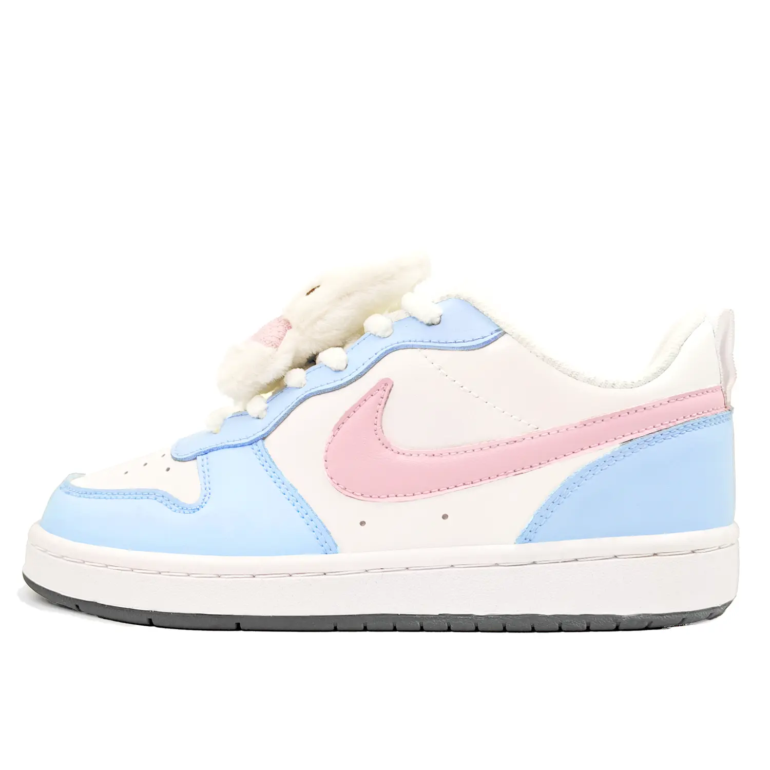 

Nike Court Borough Pink Core Cute Rabbit устойчивые к истиранию низкие скейтерские кроссовки Blue детские