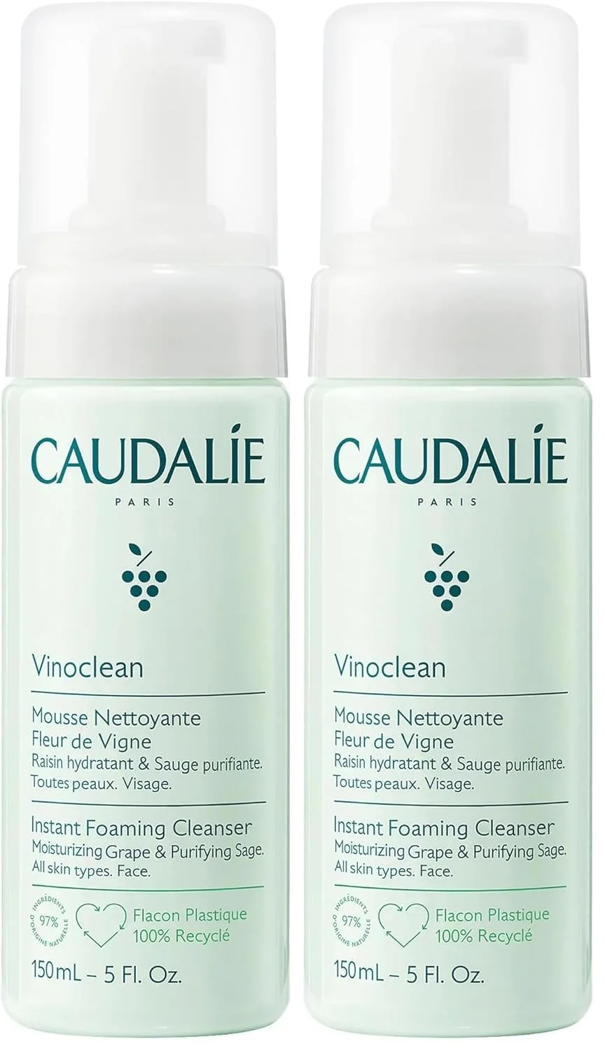 Гель для умывания Caudalie — Мягкое пенящееся очищающее средство для лица Vinoclean для всех типов кожи ( .), 169 мл