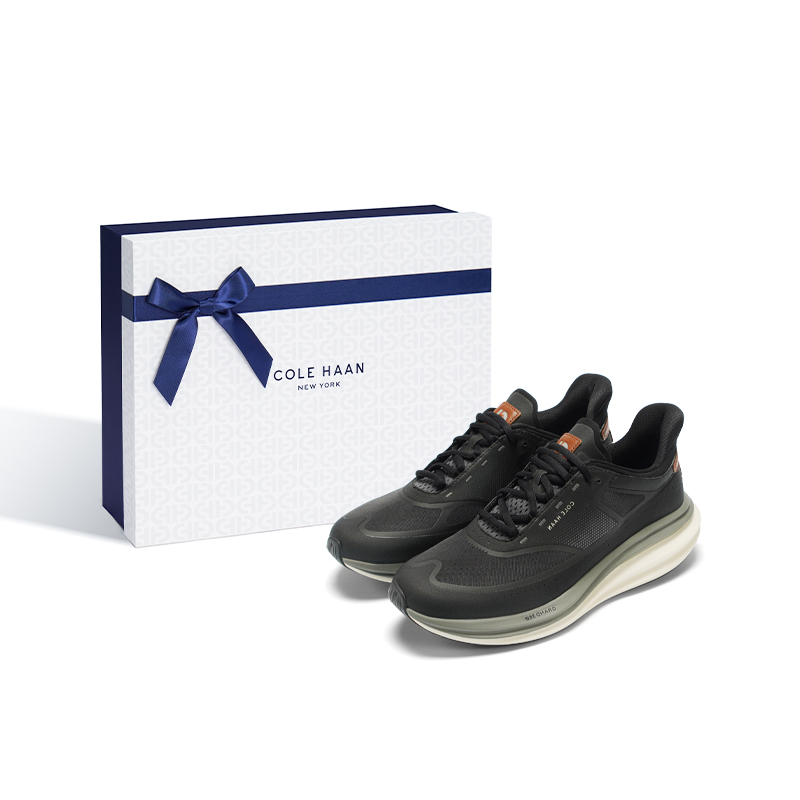 

COLE HAAN Мужские черные дышащие легкие низкие кеды с амортизацией в коробке, цвет Black (Box)