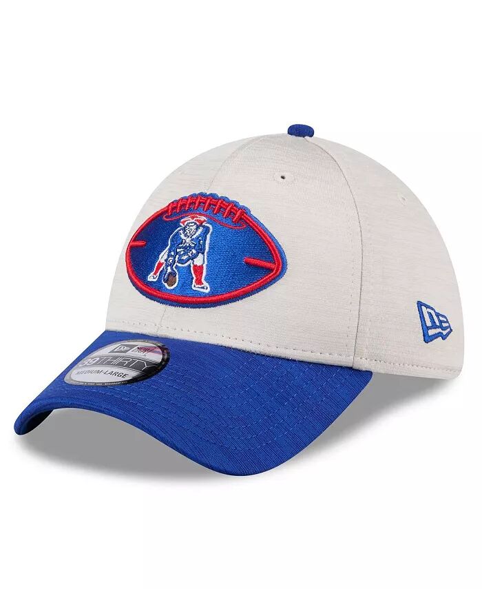 

Мужская кепка Stone/Royal New England Patriots 2024 Sideline Historic 39THIRTY Flex New Era