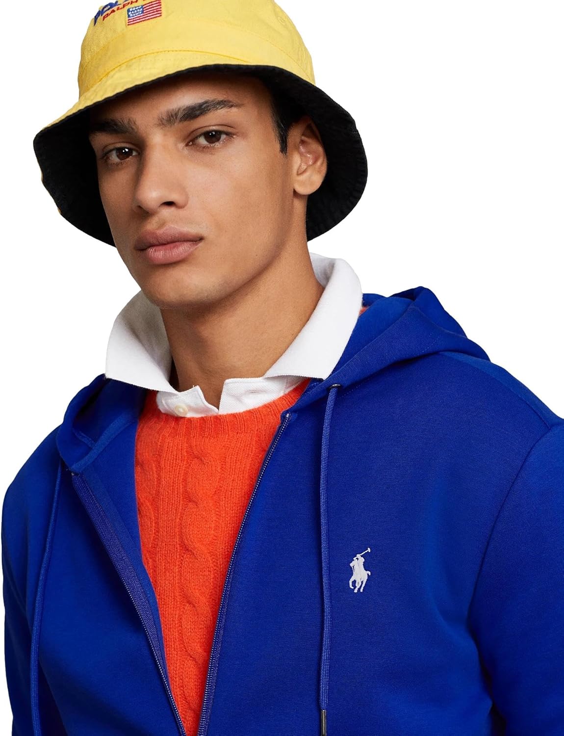 POLO RALPH LAUREN Мужская худи на молнии из двойного трикотажа, Rl Royal Blue — фото 4