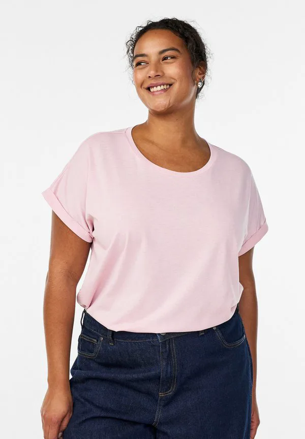 

Простая футболка Zizzi, Parfait Pink, Розовый, Простая футболка Zizzi, Parfait Pink