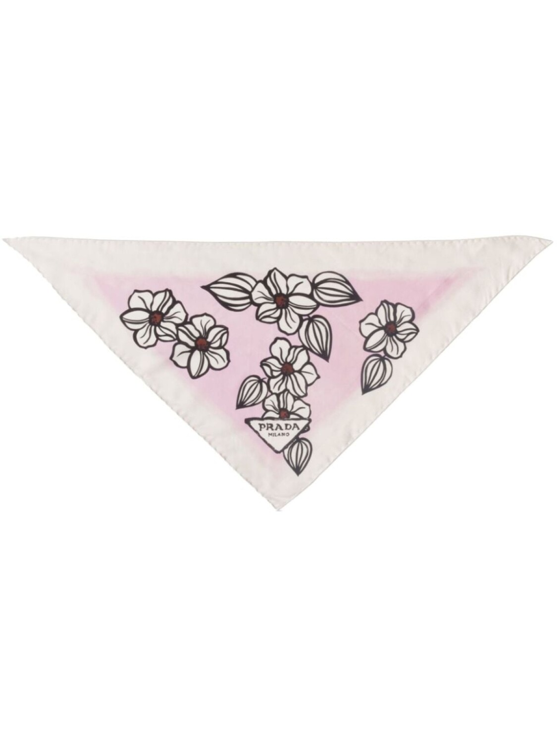 

Prada шарф с принтом Camelia, розовый