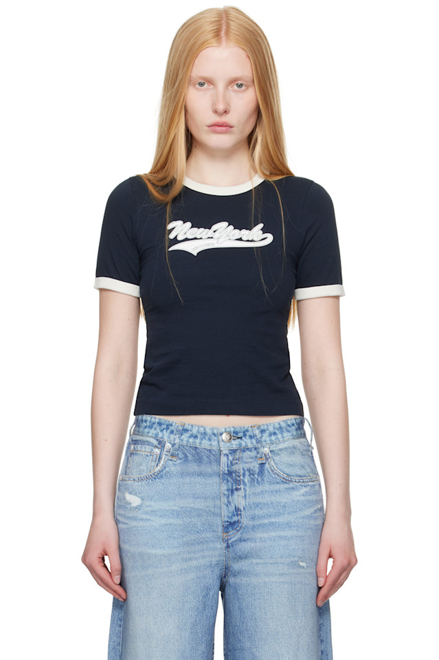 

Футболка с кружевными вставками из мика Rag & Bone, цвет sal