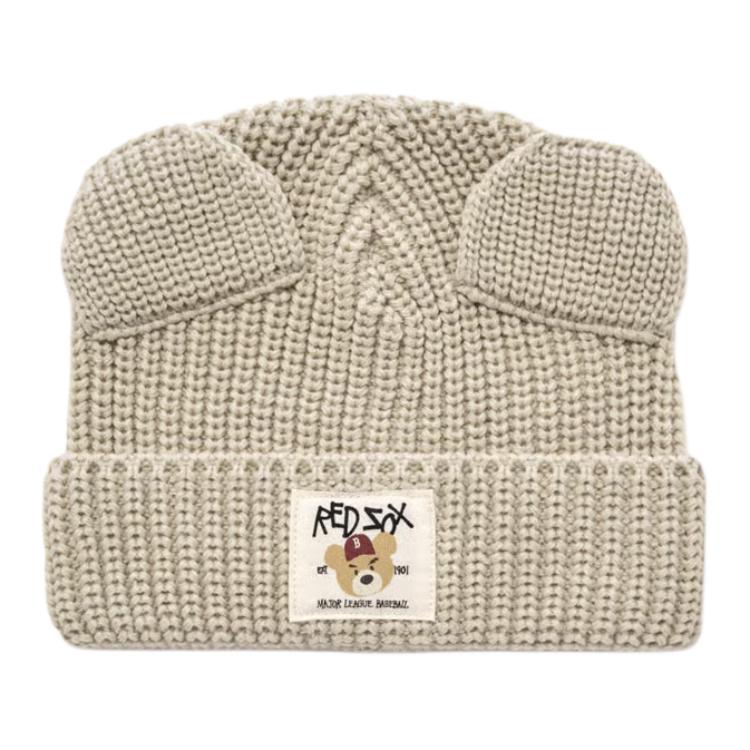 

MLB Детская акриловая шапка светло-бежевая, Light Beige