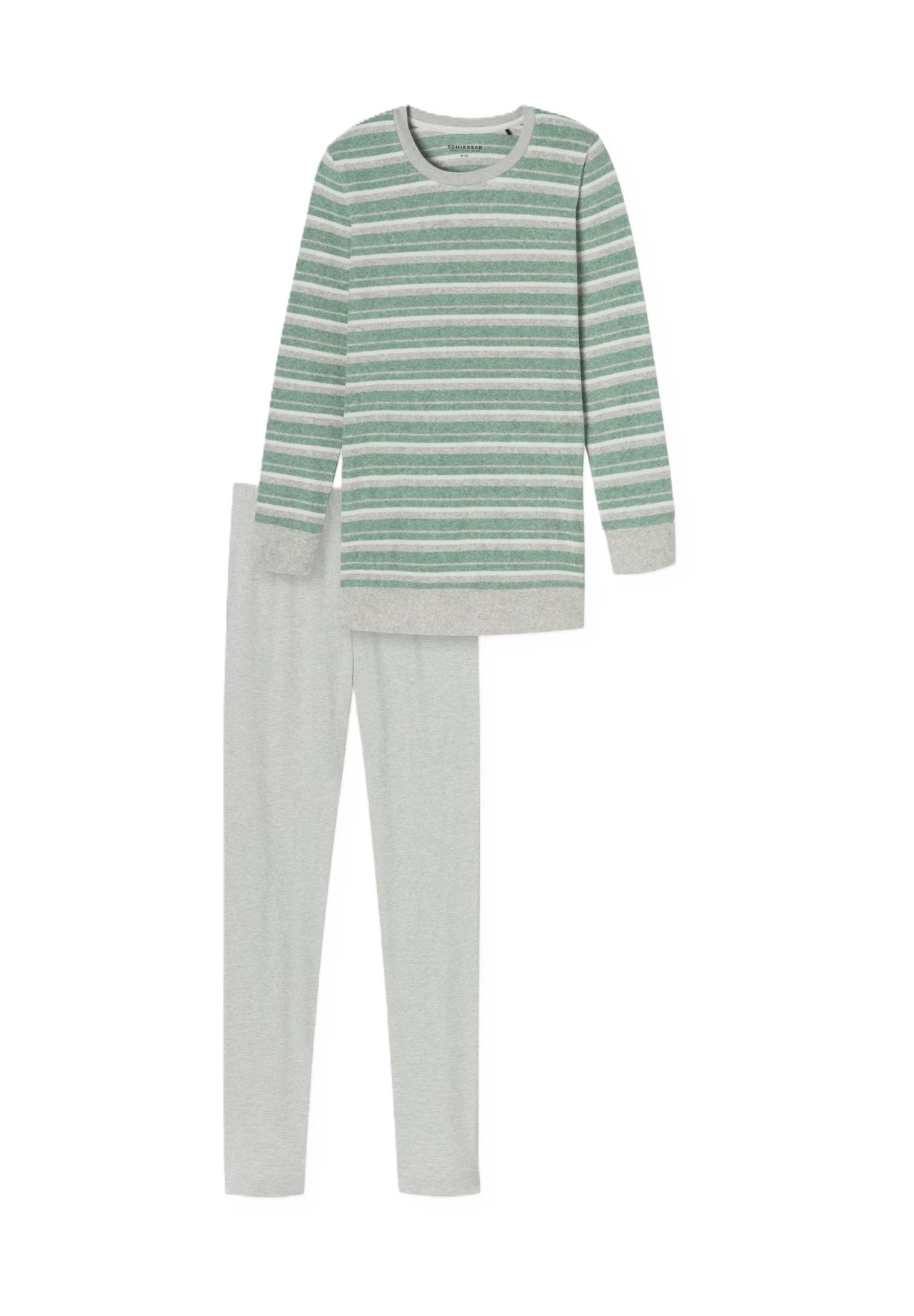 

Женские пижамы с круглым вырезом Casual Essentials SCHIESSER, цвет 704 Gr_n-mel.