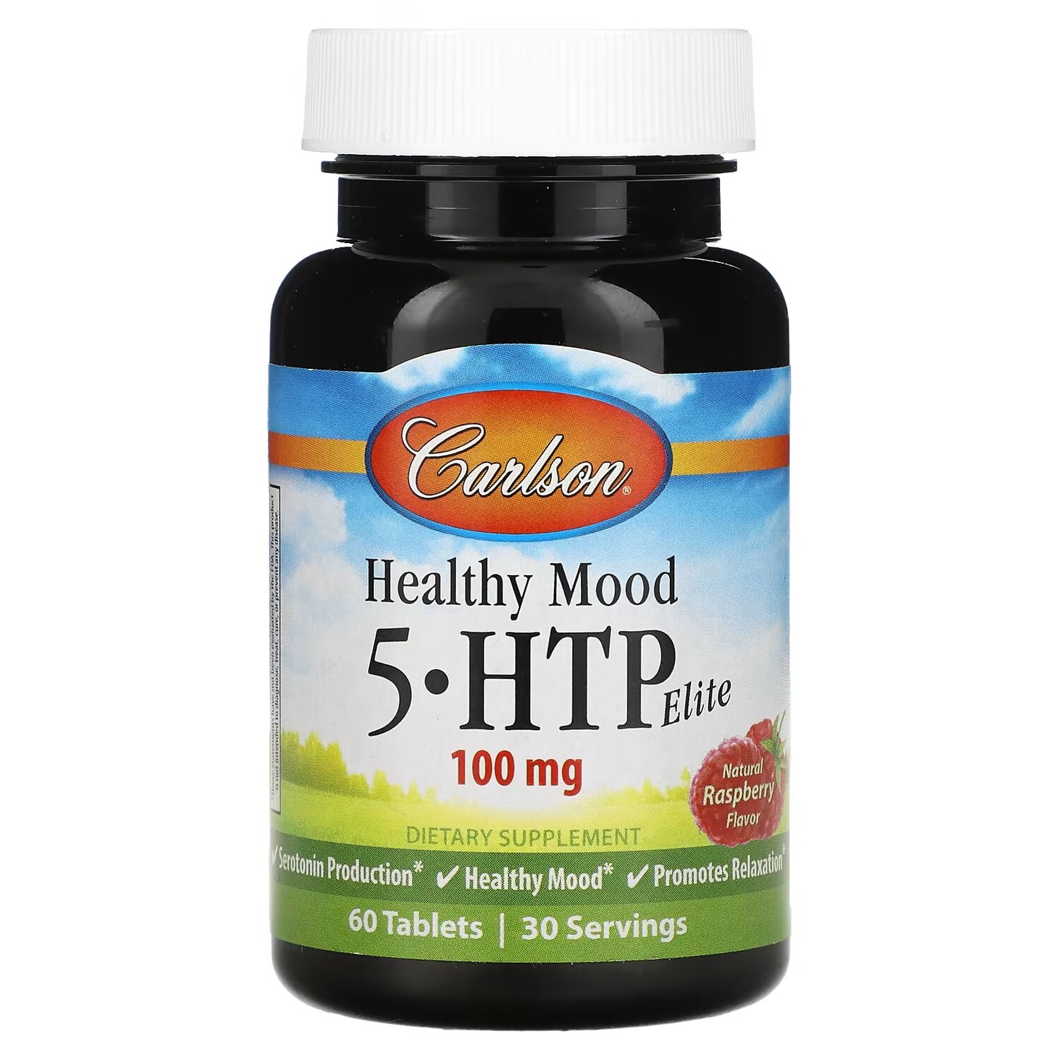 

Добавка Carlson Healthy Mood 5-HTP Elite Natural Raspberry 100 мг, 60 таблеток (50 мг на таблетку)
