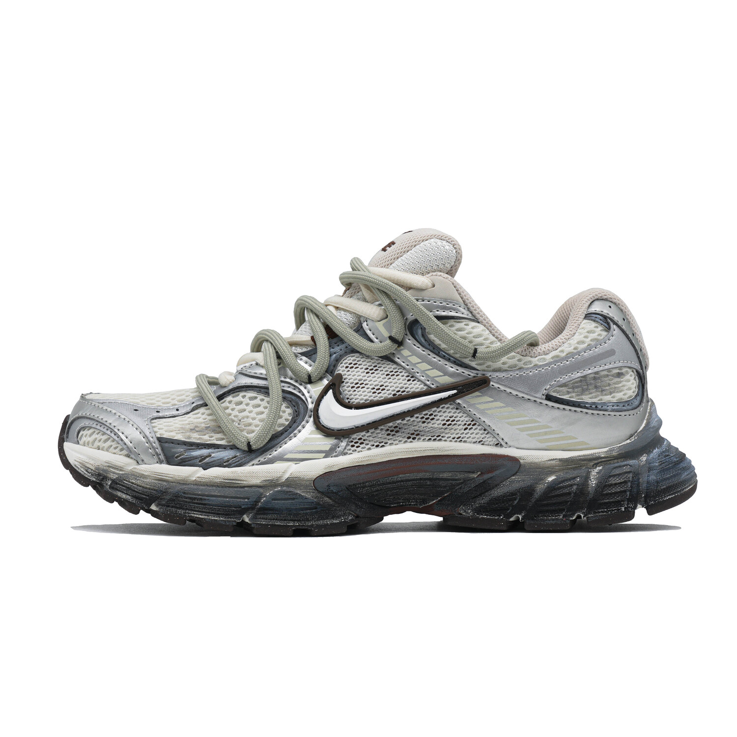 Nike Женские кроссовки V5 RNR низкие белые серые серебристые 2, цвет Gray Silver 2 — фото 3