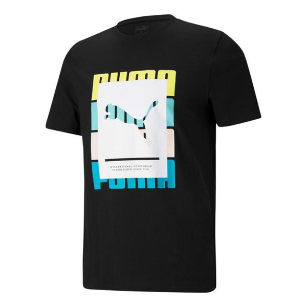 

Футболка summer court graphic t-shirt 'black' Puma, черный
