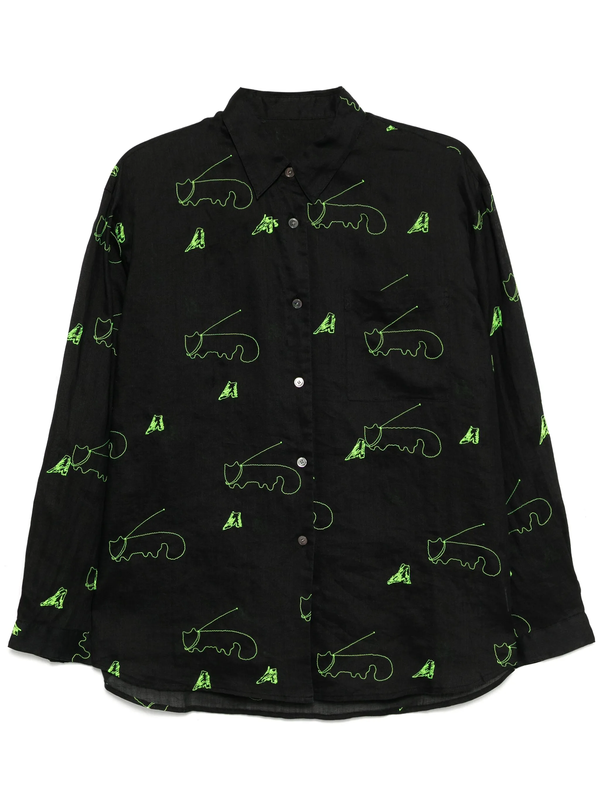 

Рубашка с вышивкой Jnby, черный