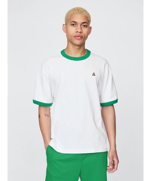 

Футболка рингер, с принтом Brannan Bear GAP, белый