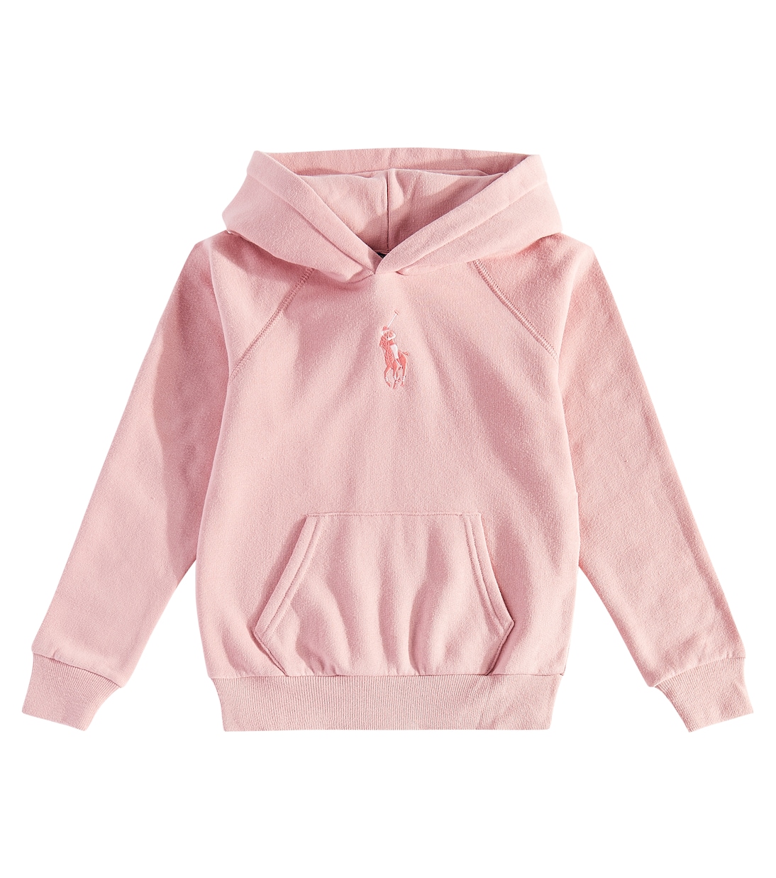 

Толстовка с капюшоном из хлопкового трикотажа с логотипом Polo Ralph Lauren Kids, Tickled Pink