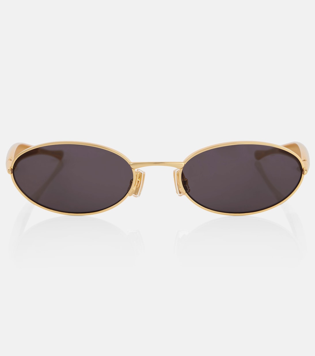 

Овальные солнцезащитные очки Sardine Bottega Veneta, Gold-Gold-Grey