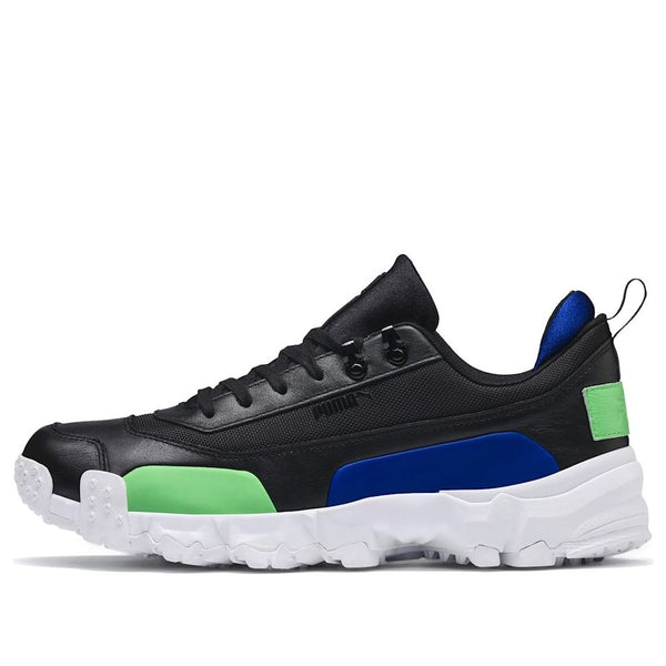 

Кроссовки trailfox leather black green blue Puma, черный