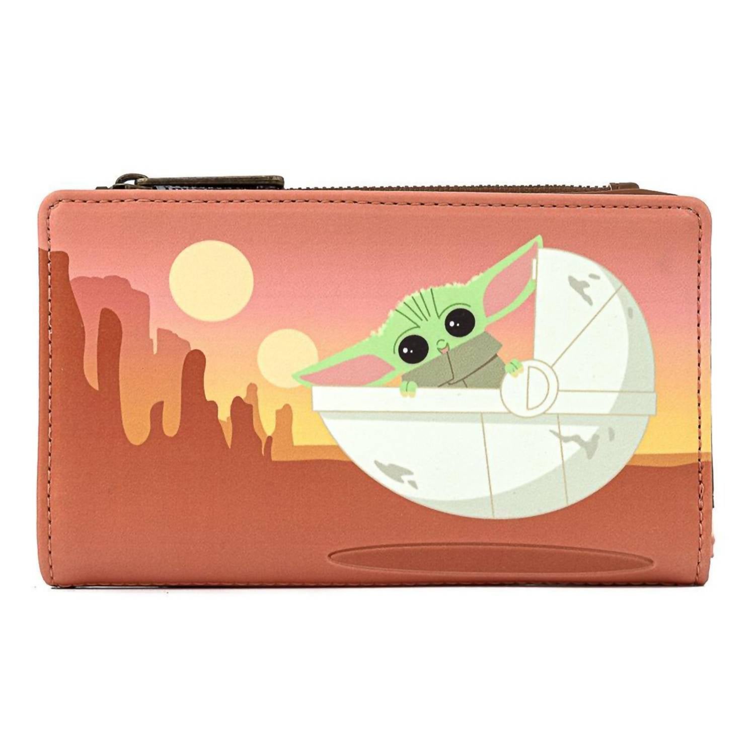 

Женский кошелек Mandalorian The Child Wait For Me в коричневом цвете Loungefly