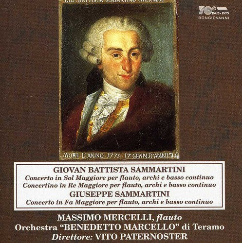 

CD диск Sammartini / Mercelli / Paternoster: Concerti NN 790-791 Per Flauto E Archi