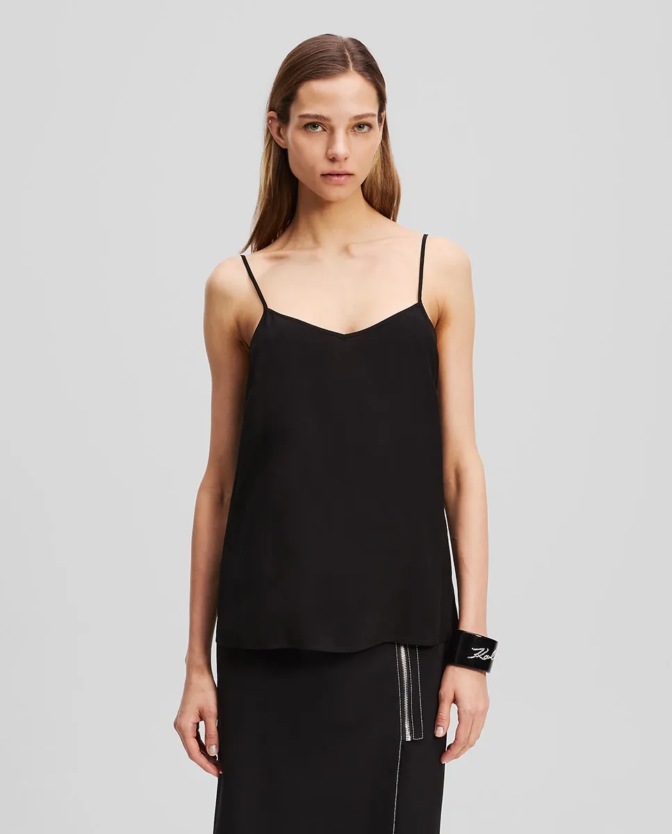 

Сатиновая ночная рубашка Karl Lagerfeld, черный