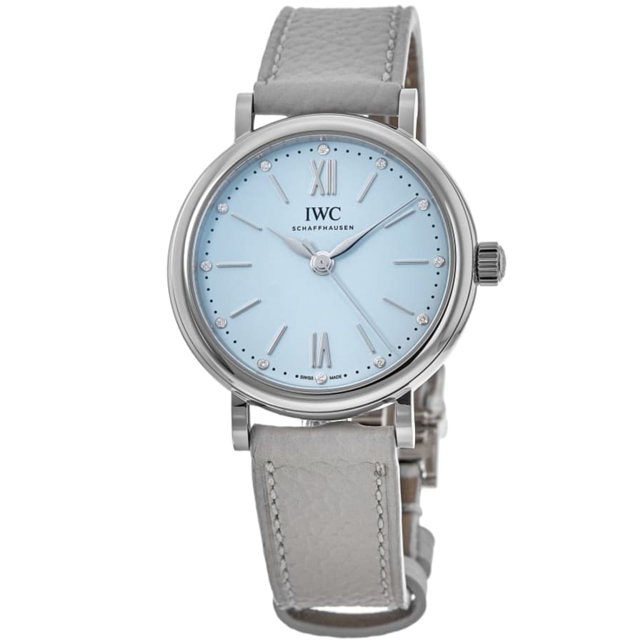 

Женские часы IWC Portofino Automatic с синим циферблатом и кожаным ремешком IW357416
