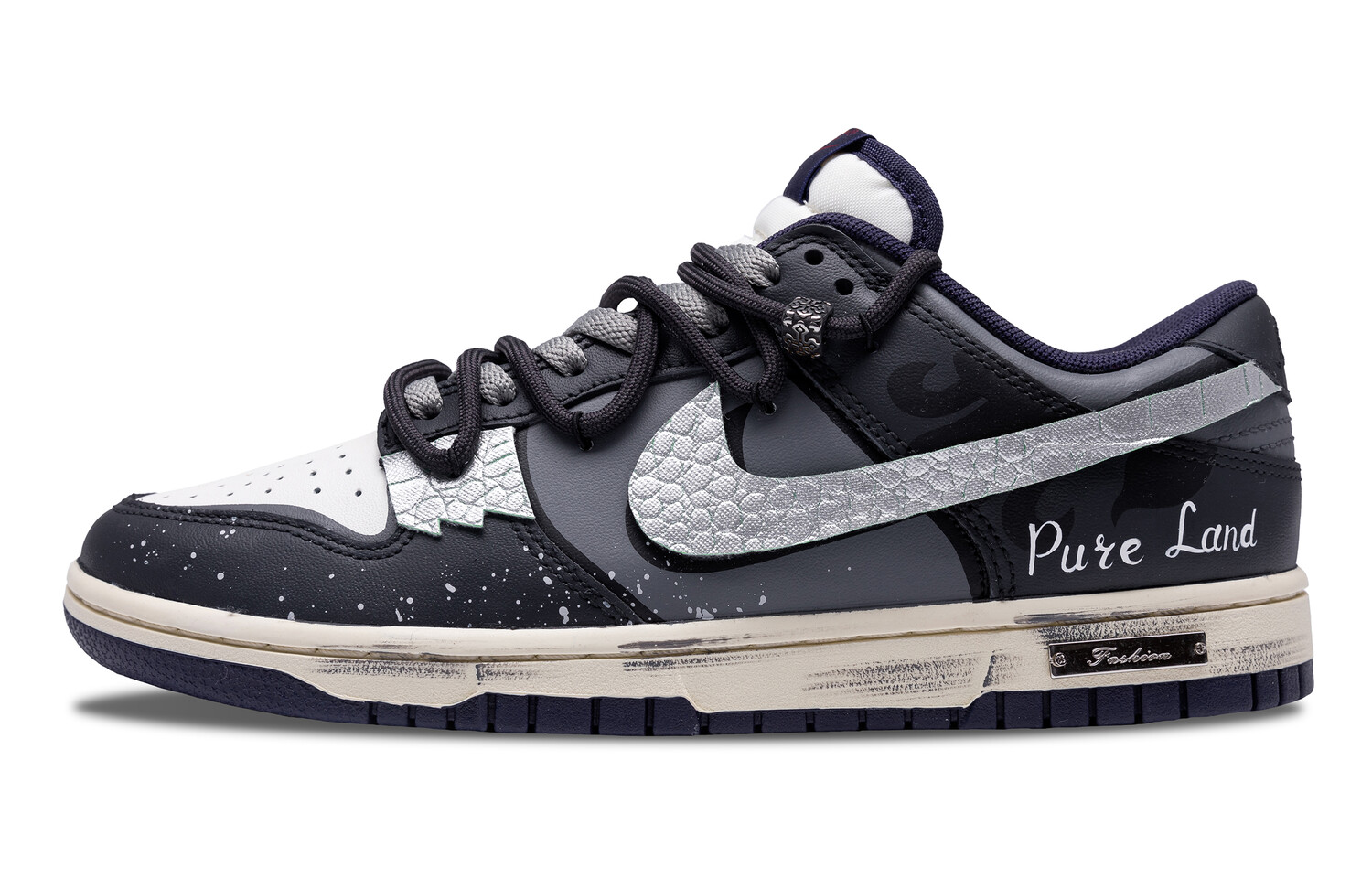 

Кроссовки Nike Dunk Skateboarding Shoes Men Low-top Black/grey, черный/серый