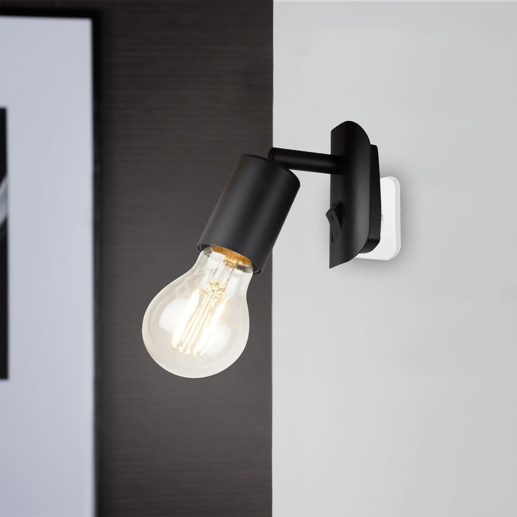 

Подключаемый светильник BRILONER LEUCHTEN BATITA, 25 Вт, IP20, черный, металл, без 1x E27, 9,5 x 6,7 x 7,8 см