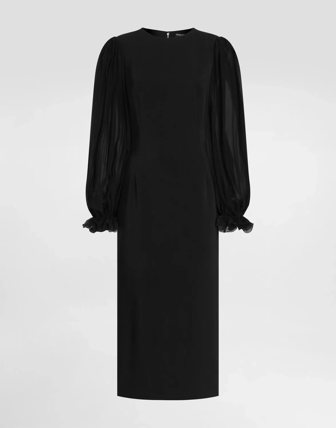 Платье из структурированного кадди DOLCE & GABBANA, черный