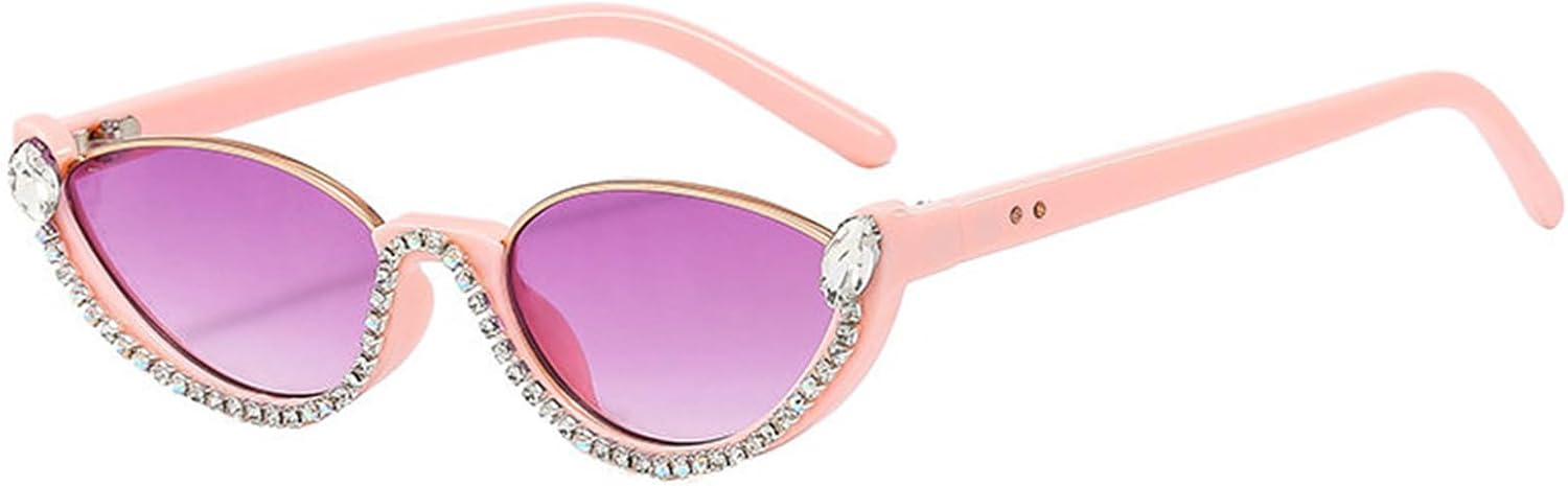 

Модные маленькие солнцезащитные очки-«кошачий глаз» со стразами, милые овальные солнцезащитные очки с бриллиантами для вечеринки, винтажный стиль, тонированные линзы helena, C6