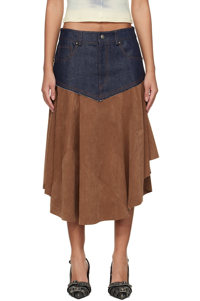 

Юбка миди из искусственной замши Fairy Andersson Bell, коричневый