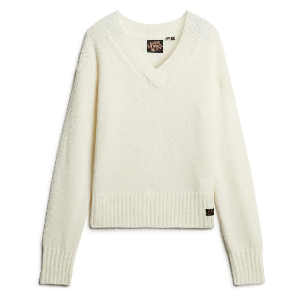 

Свитер Superdry Essential v neck, бежевый