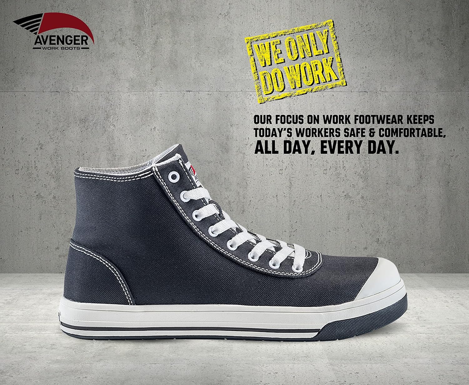 Мужские высокие ботинки Avenger Avenger Work Boots, белый/черный — фото 4