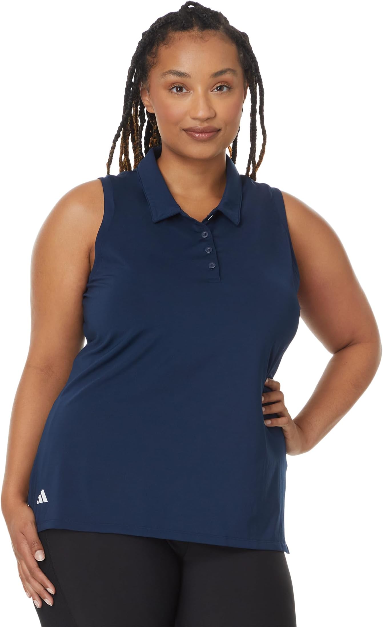 

Поло adidas Golf Ultimate365 Solid Sleeveless Golf Polo Shirt, цвет Collegiate Navy 1