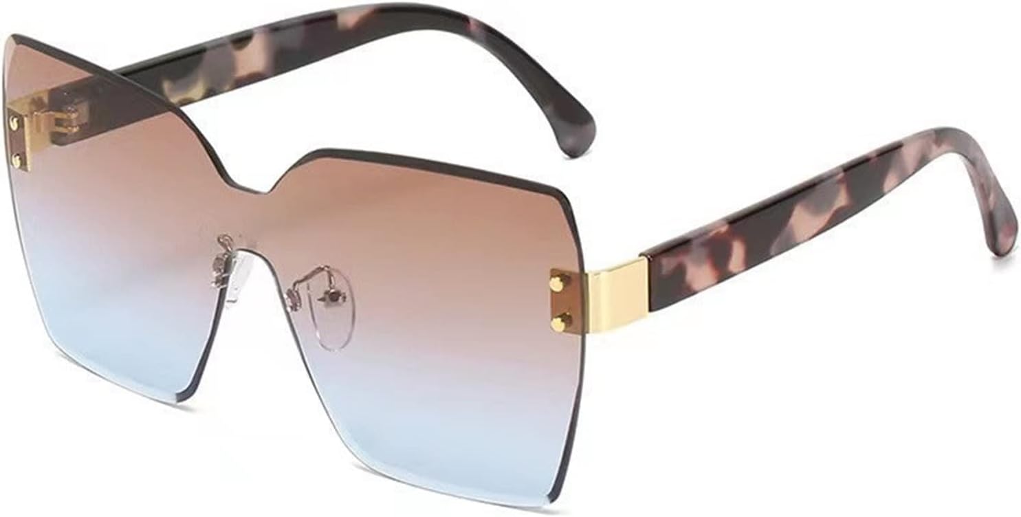 

Солнцезащитные очки XINXIN в крупной оправе без ободка для мужчин и женщин, очки для вечеринок и отдыха на открытом воздухе, как у интернет-знаменитостей (Цвет: F, Размер: Средний), F