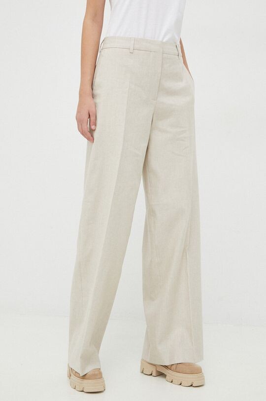 

Льняные брюки Calvin Klein, бежевый