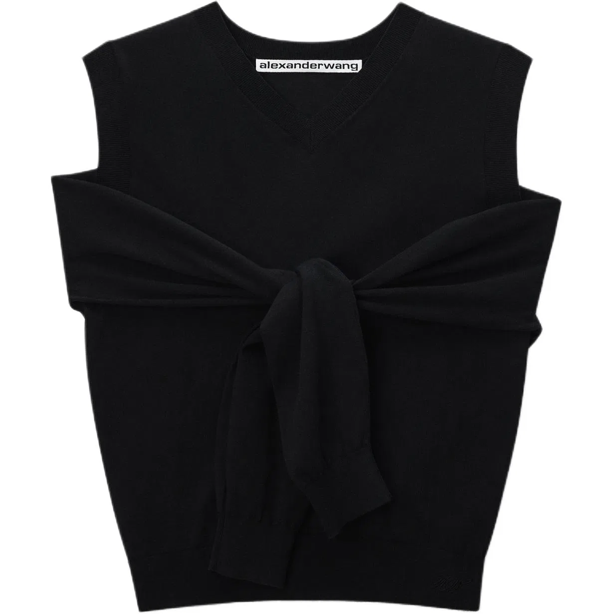 Женский топ с V-образным вырезом Alexander Wang, Black