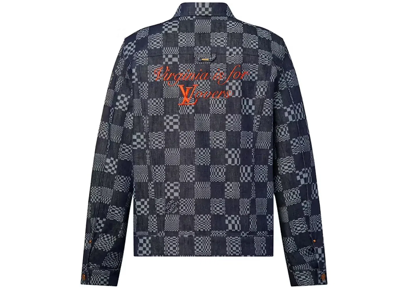 Мужская куртка с вышивкой Louis Vuitton x Something in the Water VA Is For Lovers, Blue Denim — фото 2