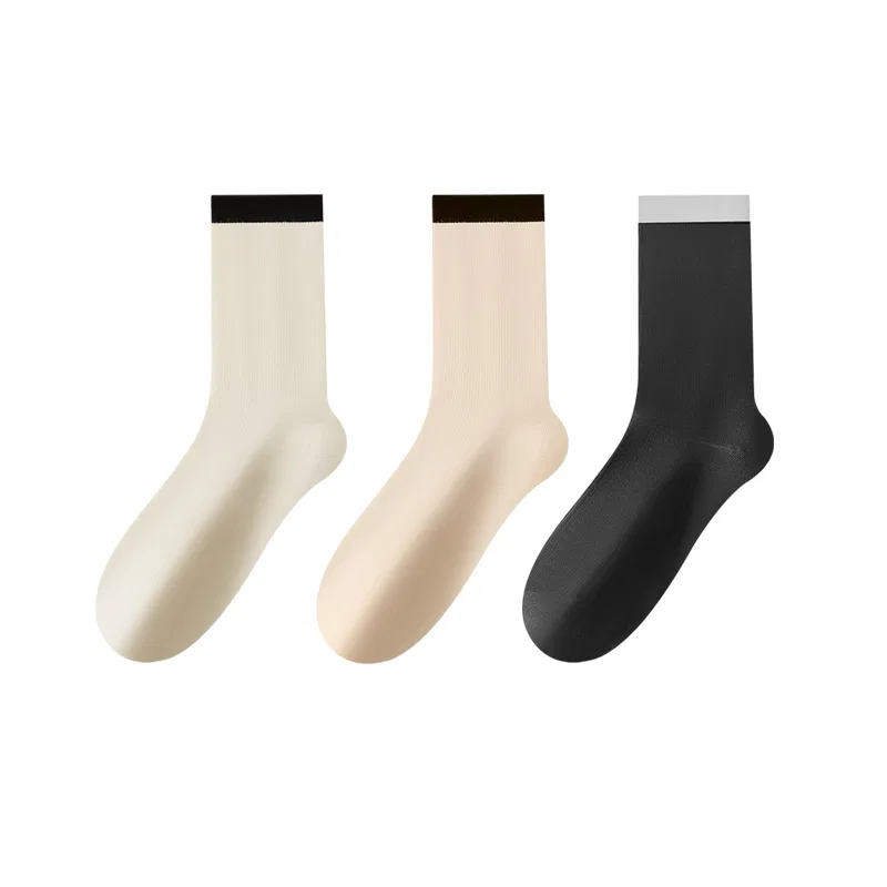 Детские носки-гольфы 3 пары MINISO, Dark Gray, Milk White, Light Coffee