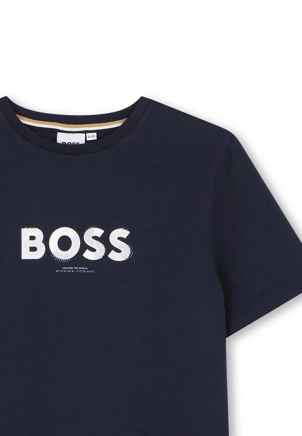 Футболка с принтом "manches courtes" - футболка с принтом Boss Kidswear, Bleu Cargo — фото 3