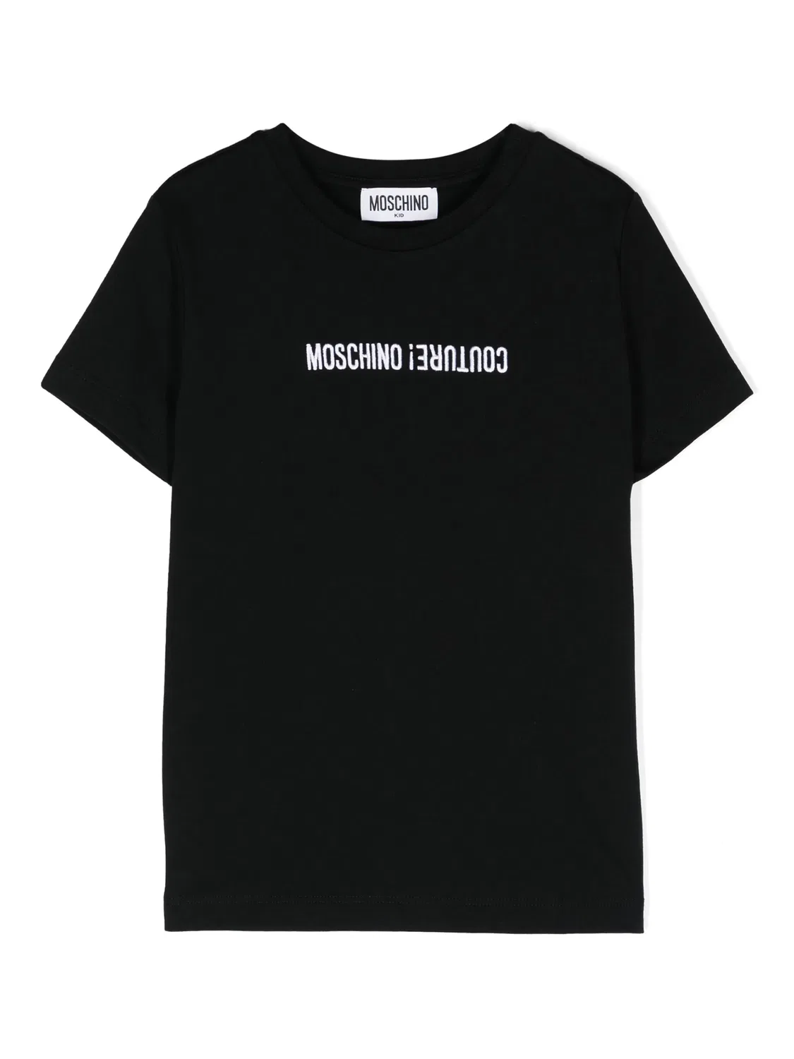 Футболка с вышитым логотипом Moschino, черный