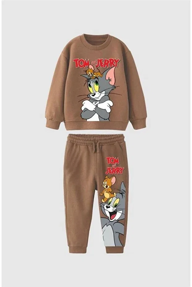 Детский спортивный костюм из 100% хлопка Little Baby, Brown — фото 2