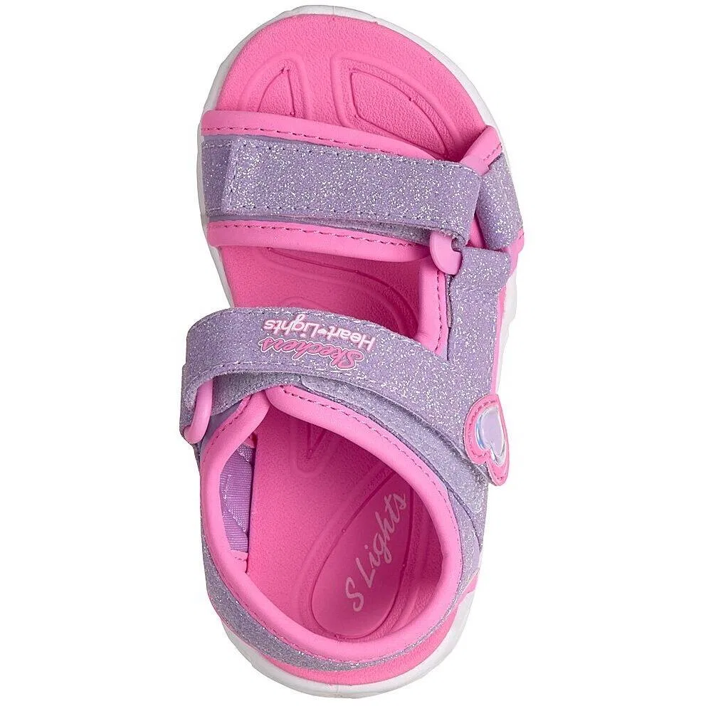 Детские сандалии с принтом Skechers S Lights-heart Lights Sandal, Violett — фото 2