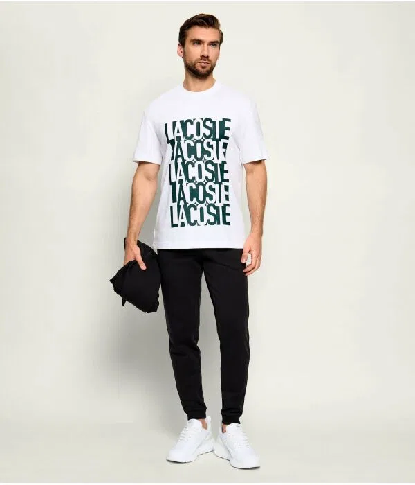 Футболка мужская Lacoste хлопок Regular Fit, белый — фото 2