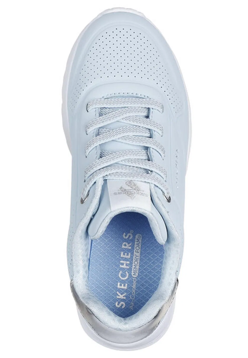 Детские кроссовки с металлическим покрытием UNO LITE METTALIC MODE Skechers, Цвет BLAU — фото 3