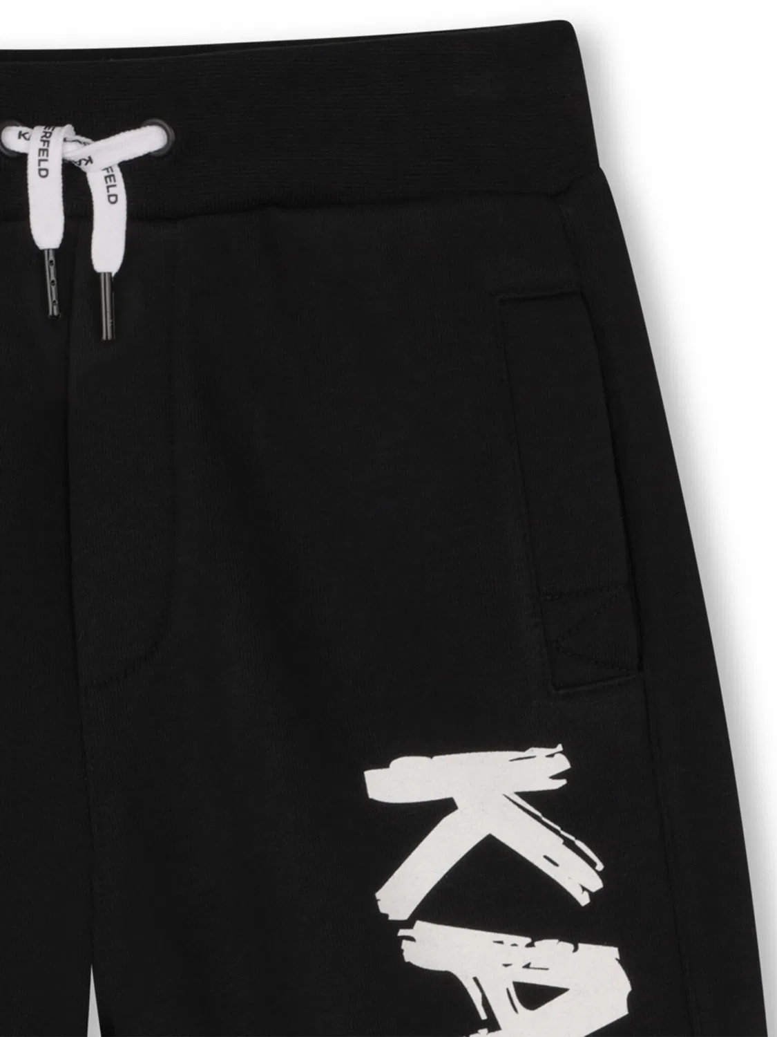 Спортивные шорты свободного кроя для мальчика Karl Lagerfeld Kids, черный — фото 4