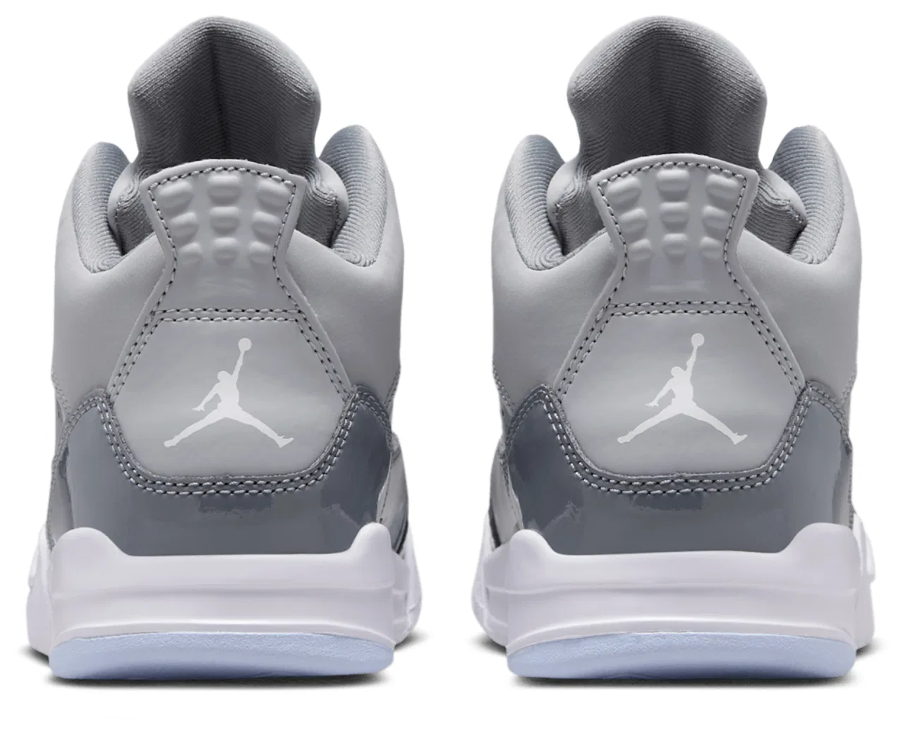 Детские кроссовки для мальчиков с высоким берцем Jordan Son of Mars Low, Grey/White — фото 3