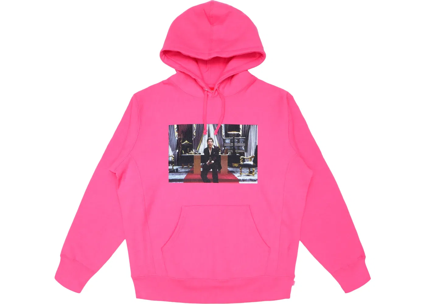 Мужская худи с капюшоном с принтом Supreme Scarface Friend, Magenta